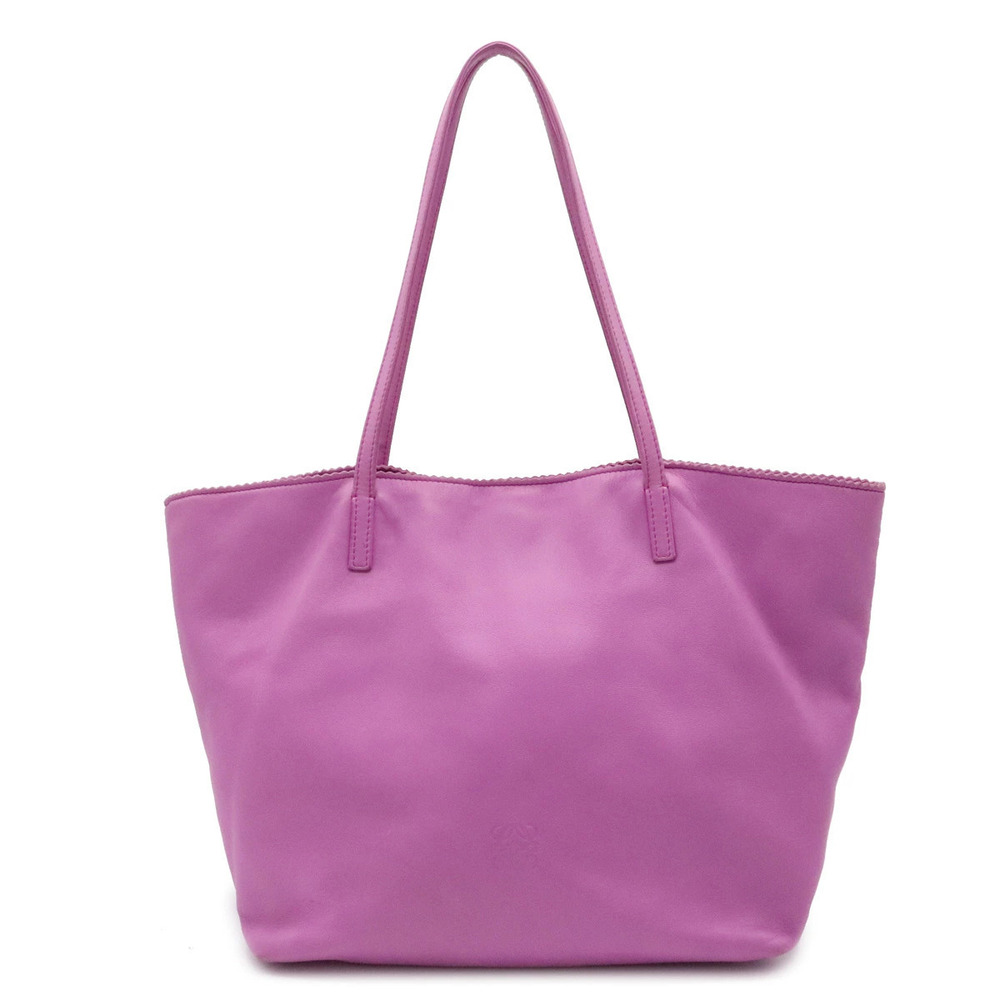 Loewe Anagram Tote Bag Shoulder Nappa Leather Pink